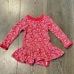 Sophia Rose Red Heart Paisley Baby Bamboo Dress